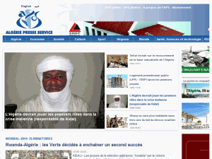 Alg&eacute;rie Presse Service - home page